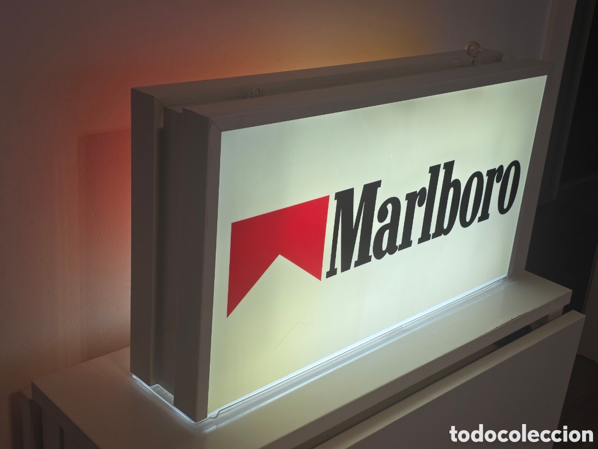 Vintage: Cartel luminoso Marlboro vintage doble cara a&ntilde;os 80 90