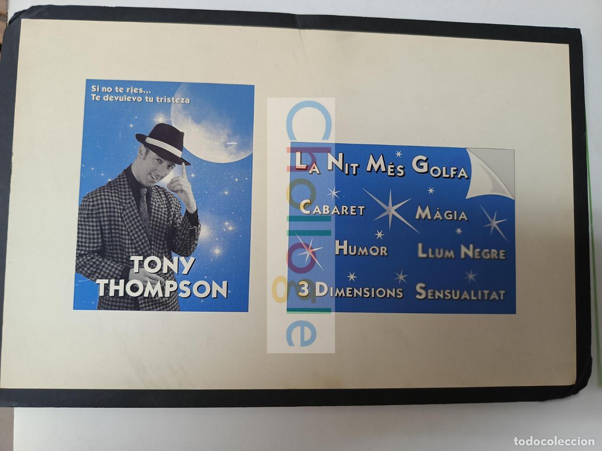 Vintage: carton pluma publicidad Tony Thompson y La Nit m&eacute;s Golfa