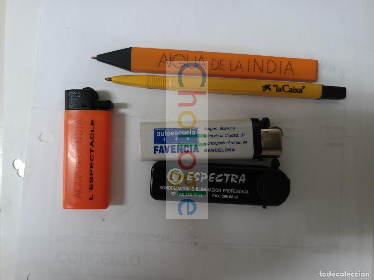 Vintage: Merchandising a&ntilde;os 80 . Aigua de la india espectra autoescuela favencia la caixa