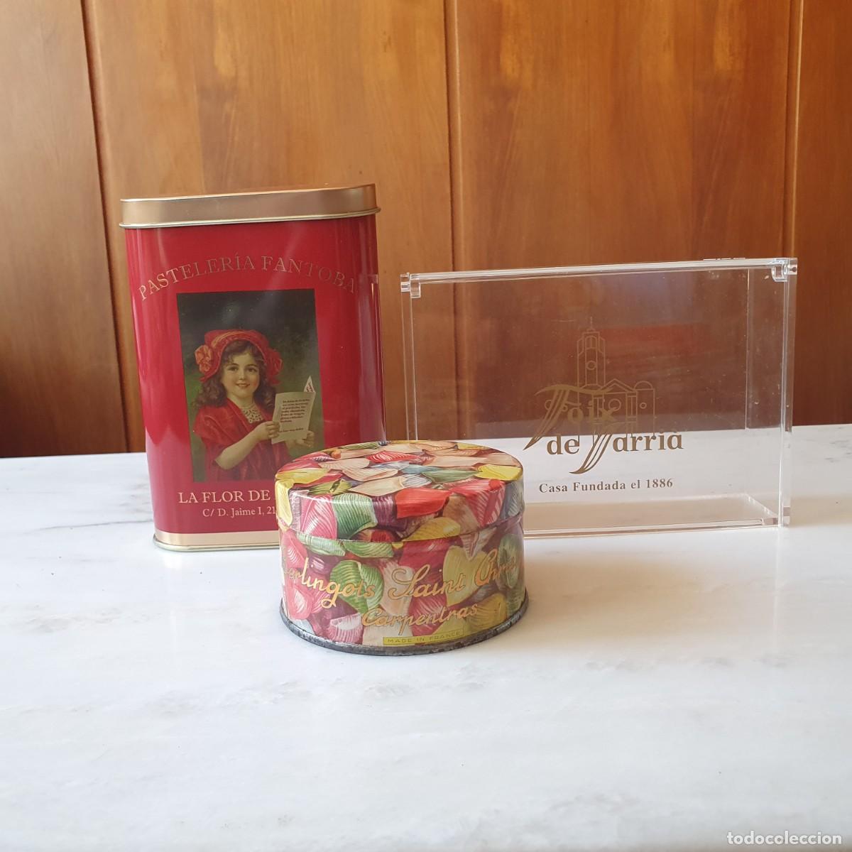 Vintage: Lote Vintage Envases/Latas Pasteler&iacute;a:Guirlache Fantoba, Berlingots Francia, Metacrilato Foix Sarria