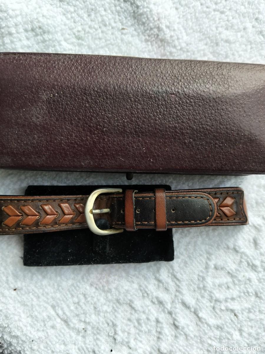 Vintage: CORREA DE RELOJ PIEL EN CAJA ORIGINAL S&Ntilde;IS 50
