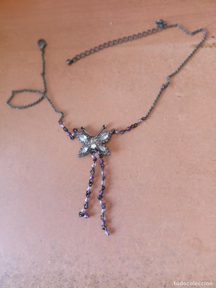 Vintage: Colgante con mariposa bisuteria vintage
