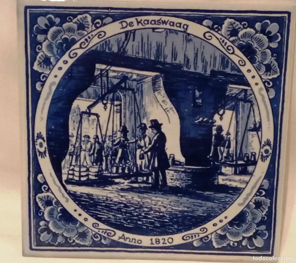 Vintage: Azulejo Delft De Kaaswaag Anno 1820