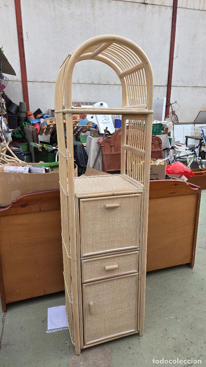 Vintage: mueble de ca&ntilde;a de bambu vintage