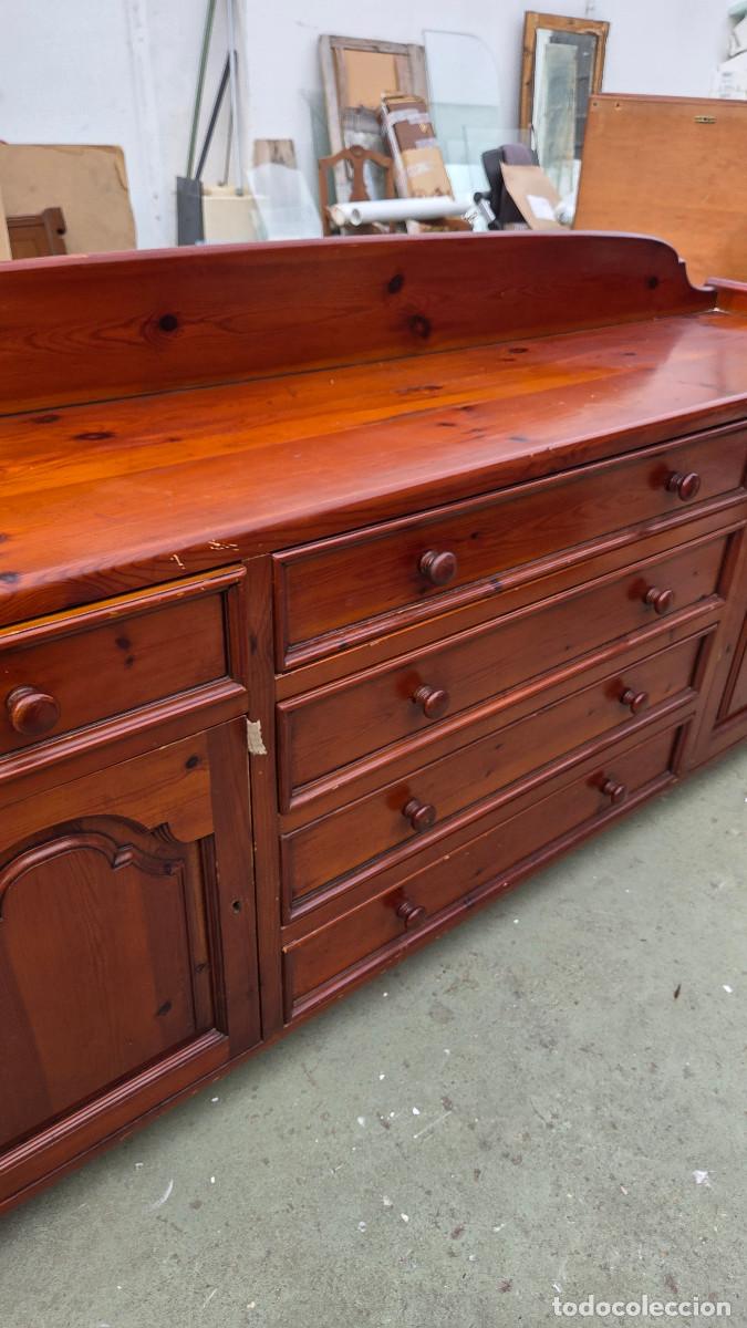 Vintage: taquillon de madera de pino rija - Foto 3