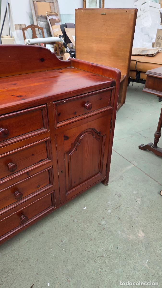 Vintage: taquillon de madera de pino rija - Foto 5