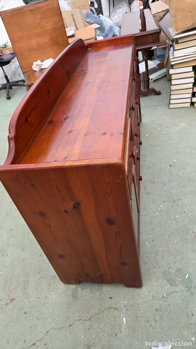 Vintage: taquillon de madera de pino rija - Foto 7