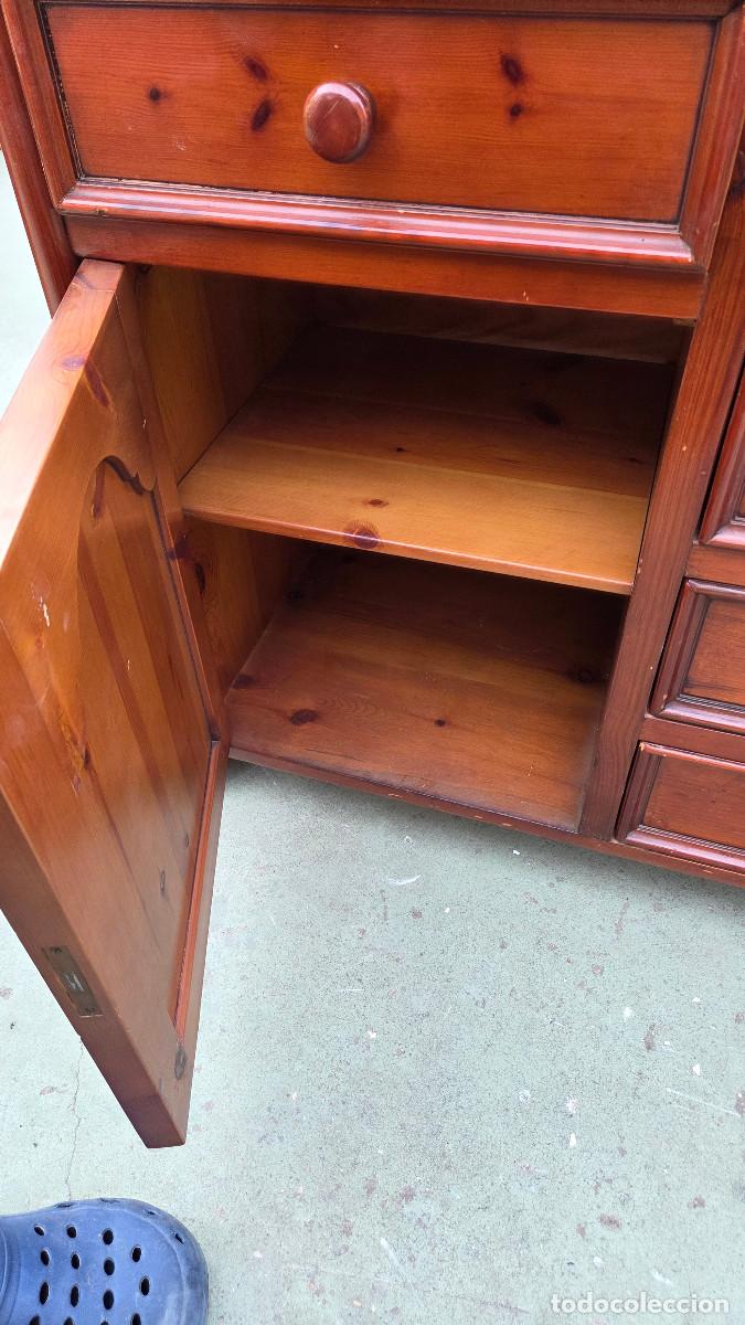 Vintage: taquillon de madera de pino rija - Foto 9