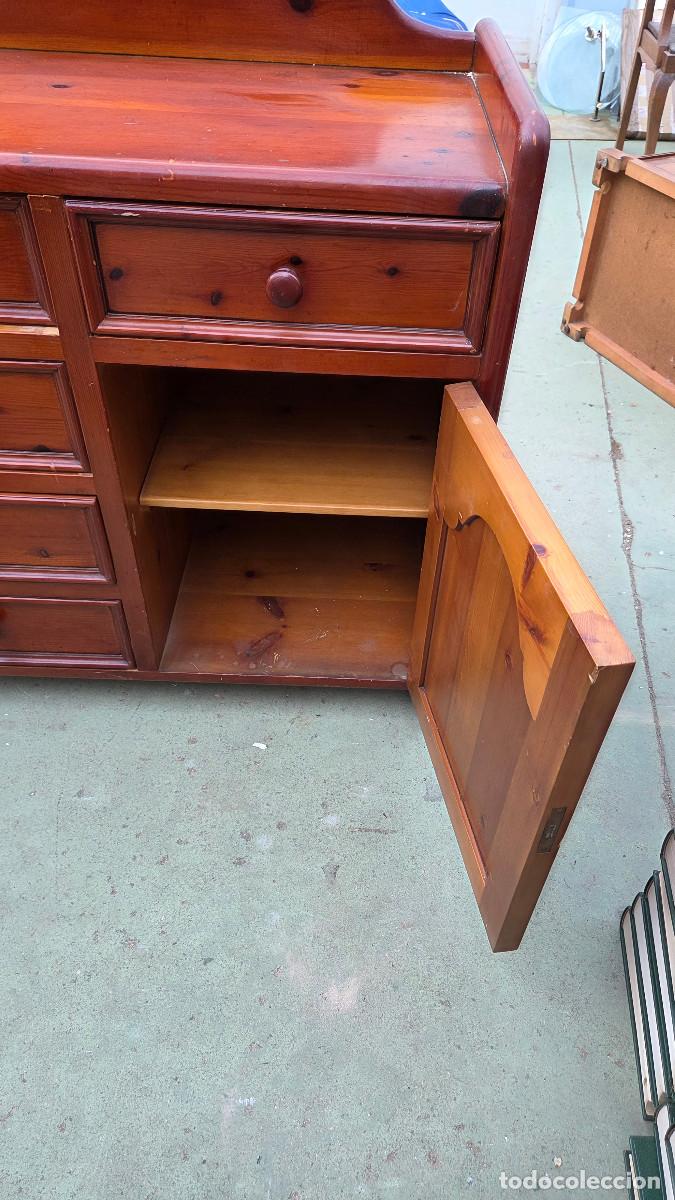 Vintage: taquillon de madera de pino rija - Foto 15
