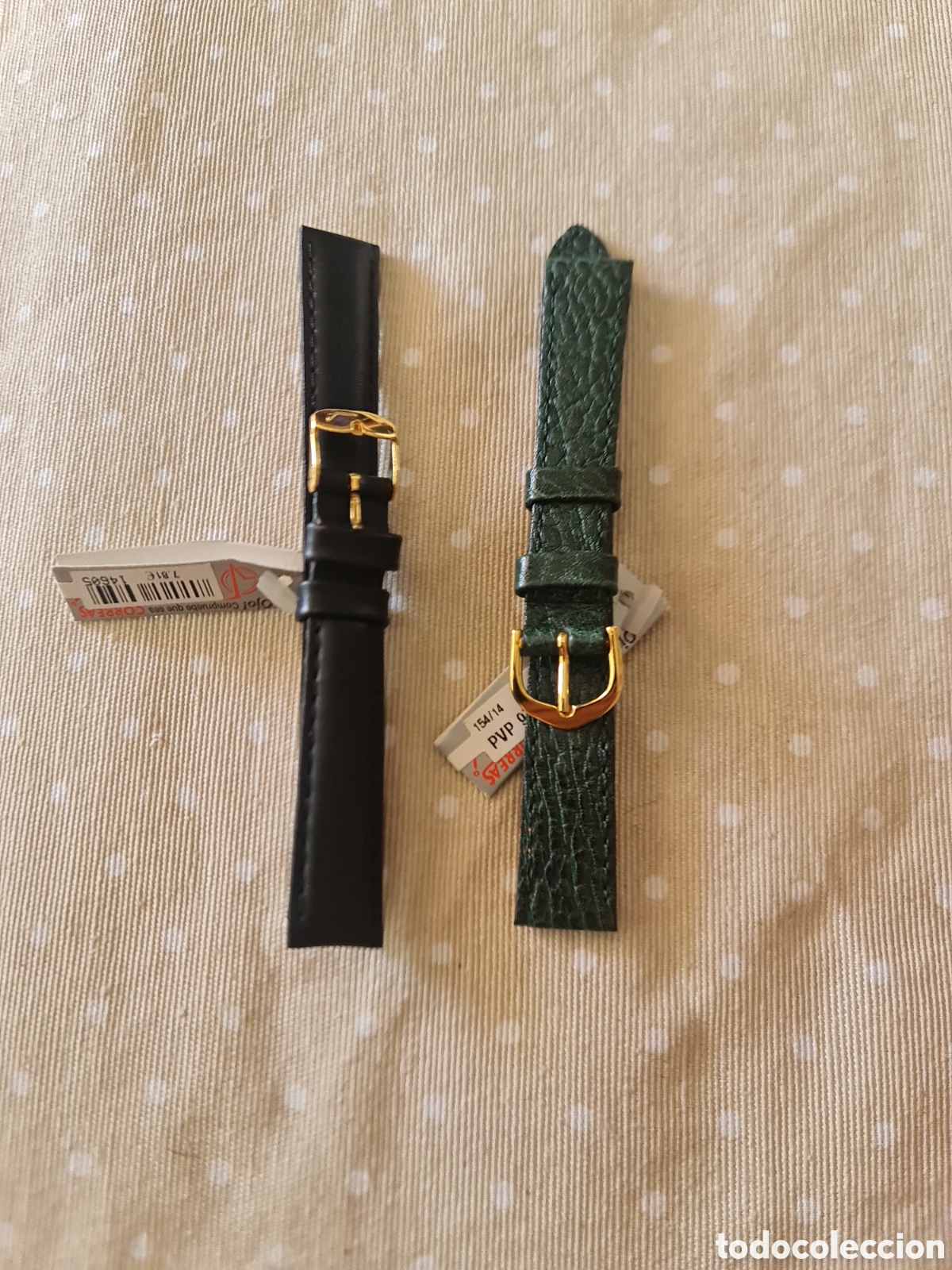 Vintage: Piel 14mm (Negra y Verde) - Nuevas con etiqueta