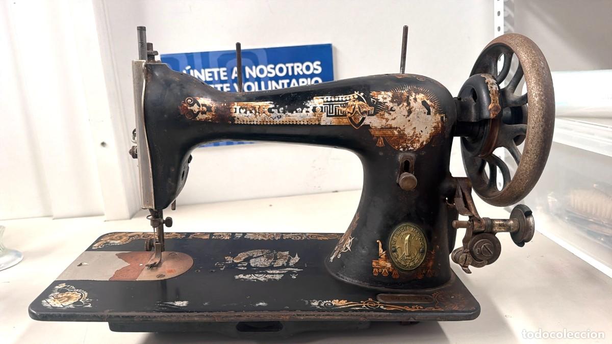 Vintage: M&aacute;quina de coser de hierro vintage Singer