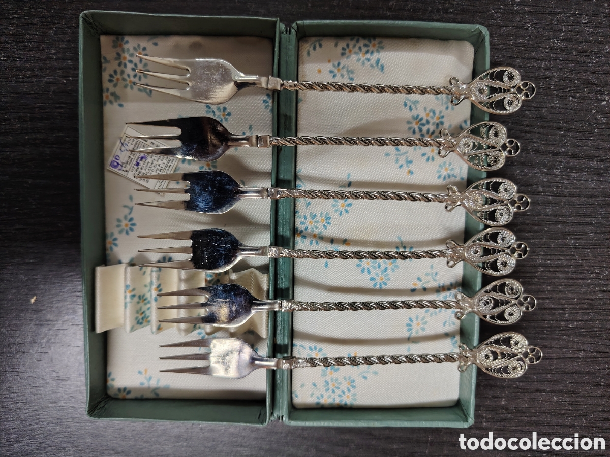 Vintage: Juego de 6 tenedores de postre vintage