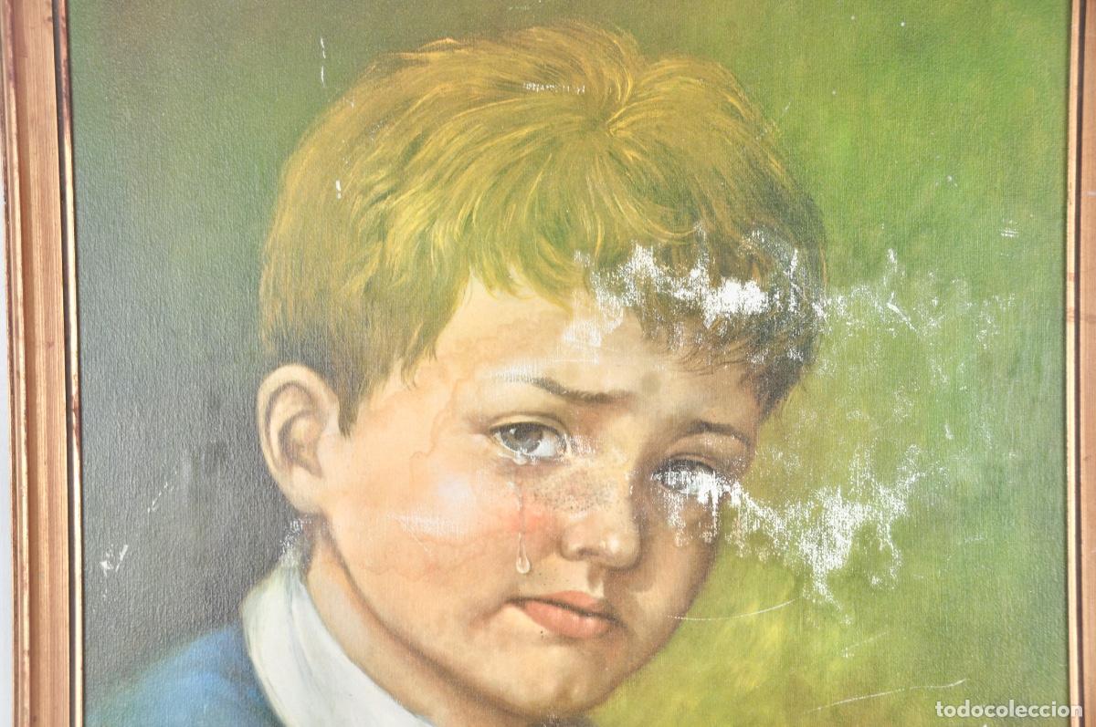 Vintage: Cuadro ni&ntilde;o llorando - Foto 2