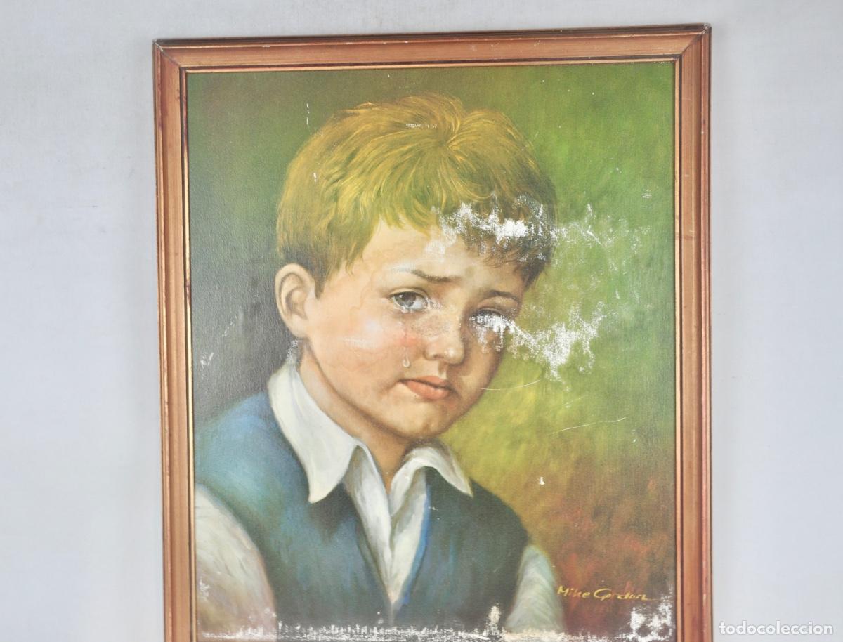 Vintage: Cuadro ni&ntilde;o llorando - Foto 5