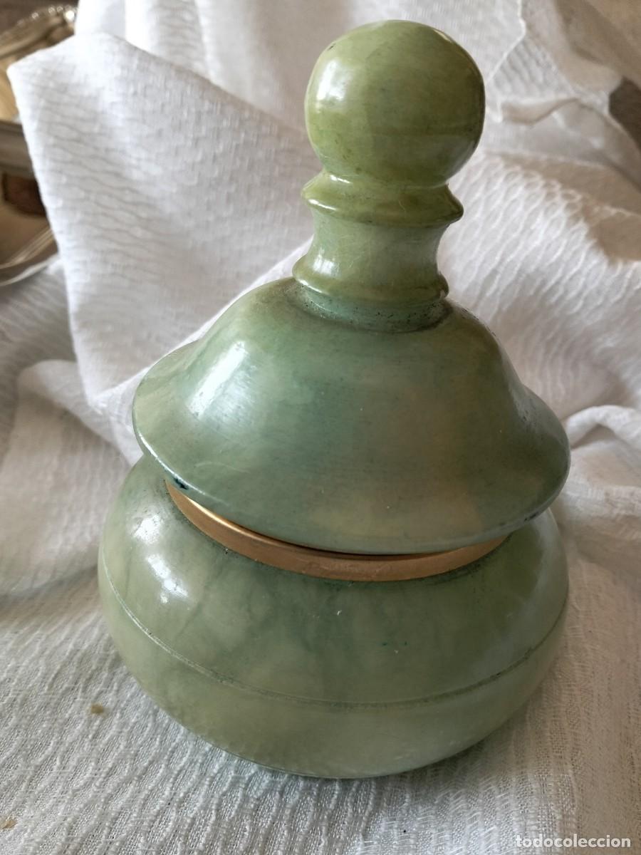 Vintage: JOYERO VINTAGE ALABASTRO VERDE