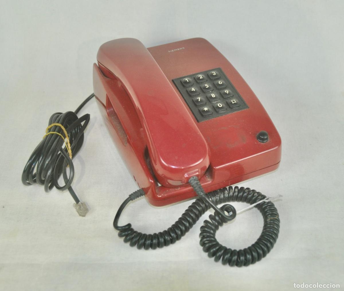 Vintage: Tel&eacute;fono siemens granate