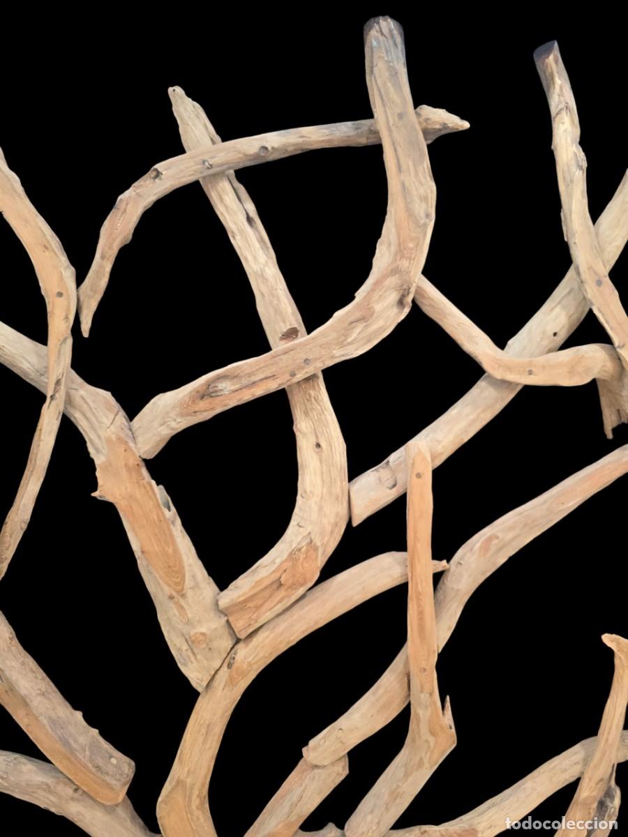 Vintage: Gran divisor de ambiente de dise&ntilde;o, madera flotante con marco negro