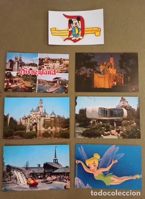 Vintage: Vintage Disneyland a&ntilde;os 60: 6 Postales Originales + Calcoman&iacute;a de Agua Oficial (Walt Disney Prod.)