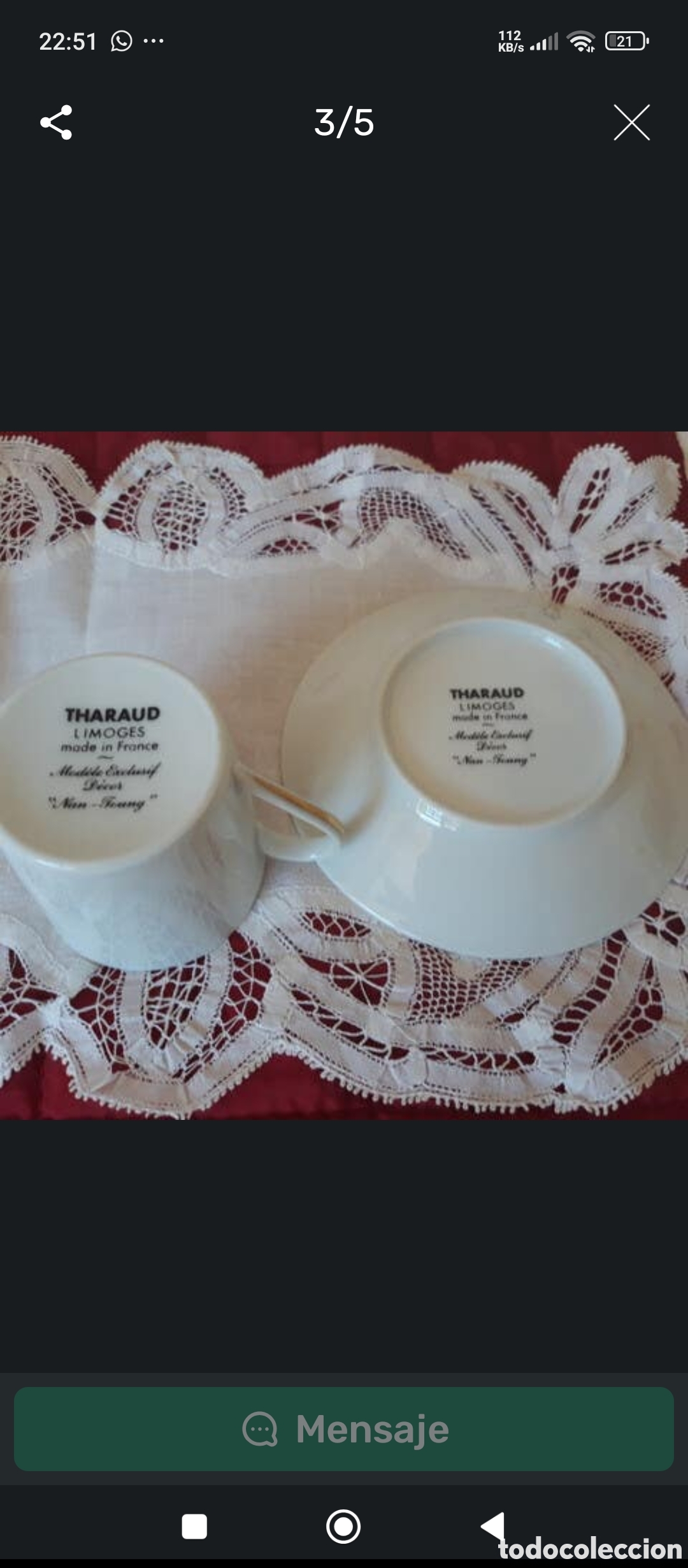 Vintage: PORCELANA DE LIMOGES - Foto 4
