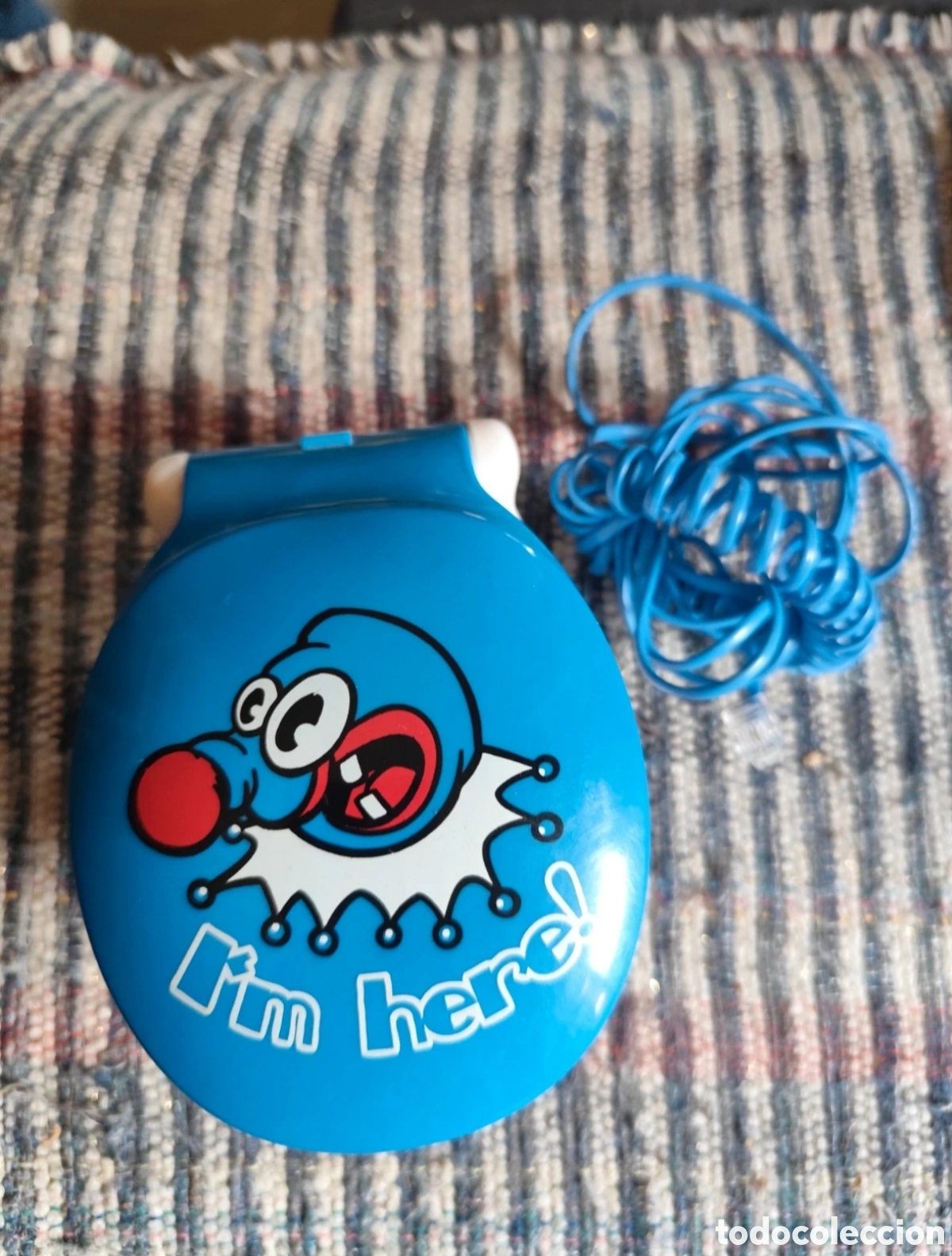 Vintage: Tel&eacute;fono vintage dentadura azul