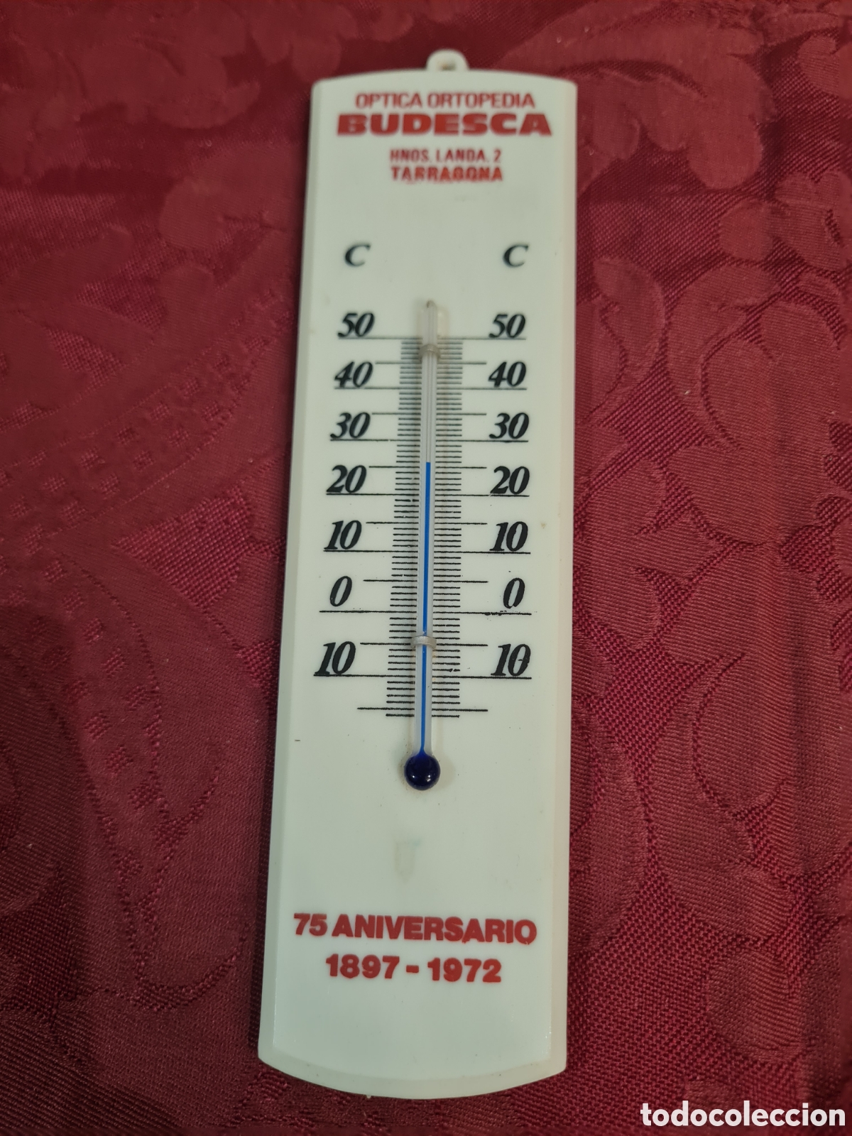 Vintage: Term&oacute;metro &oacute;ptica BUDESCA HNOS LANDA2 TARRAGONA