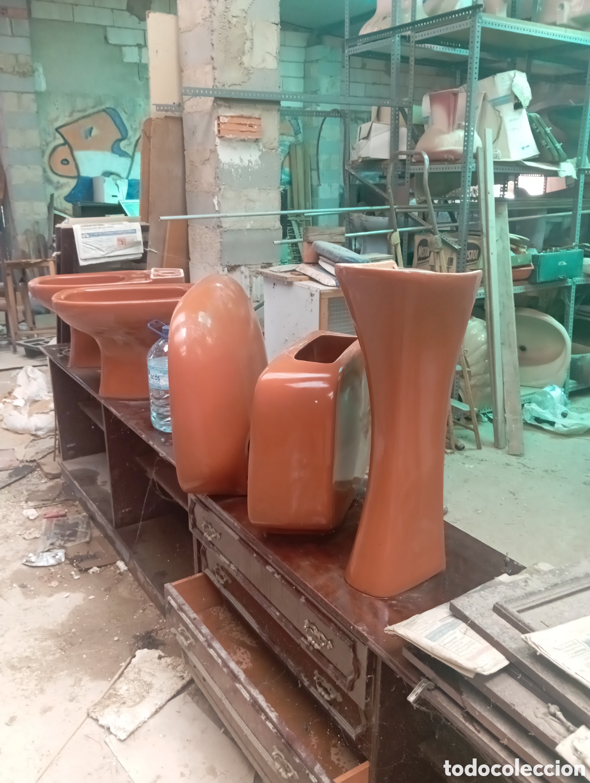 Vintage: Conjunto ba&ntilde;o Bellavista marr&oacute;n nogal .