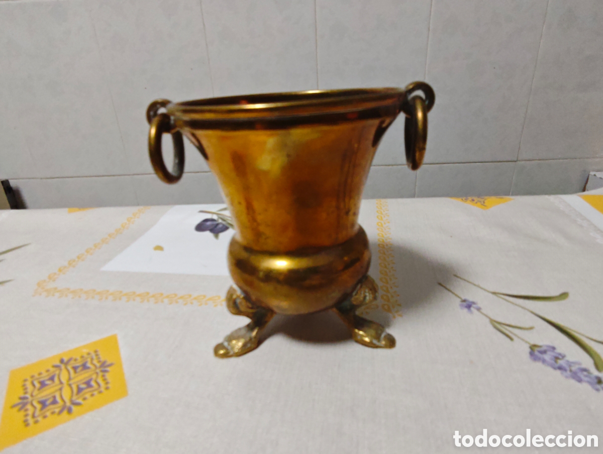 Vintage: Champanera o macetero en bronce o lat&oacute;n - Foto 2