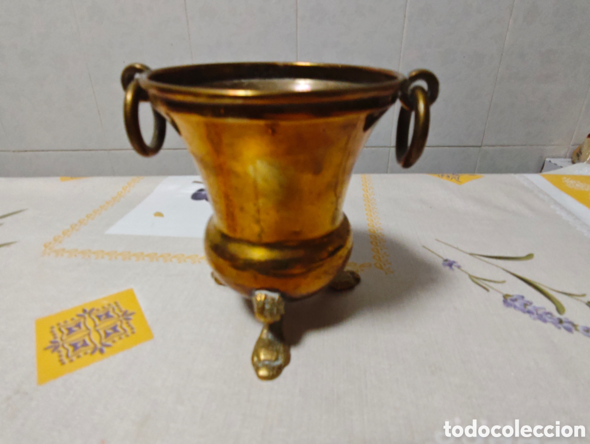 Vintage: Champanera o macetero en bronce o lat&oacute;n - Foto 3