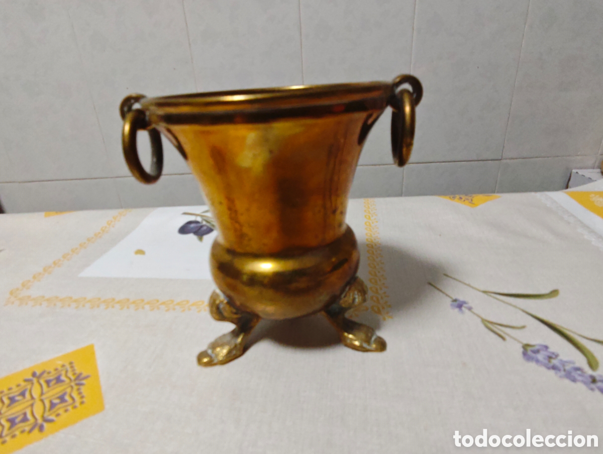 Vintage: Champanera o macetero en bronce o lat&oacute;n - Foto 4