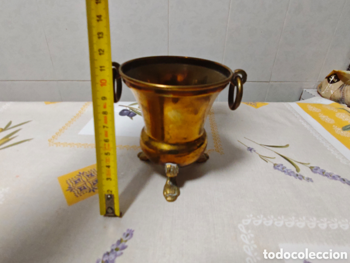 Vintage: Champanera o macetero en bronce o lat&oacute;n - Foto 9