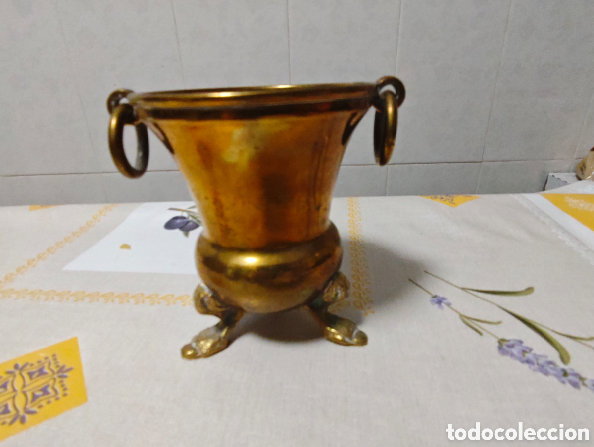 Vintage: Champanera o macetero en bronce o lat&oacute;n - Foto 1