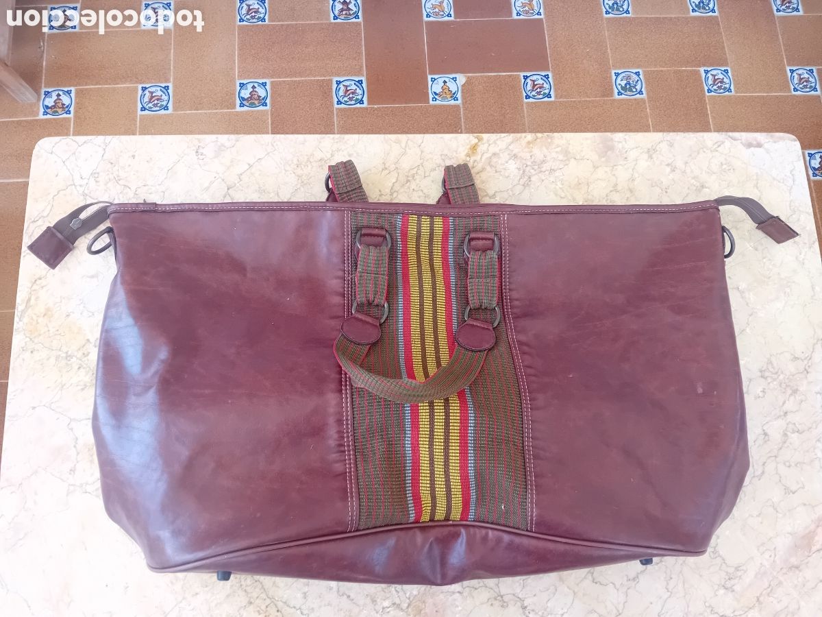 Vintage: bolsa de viaje vintage piel marr&oacute;n marca Tauro
