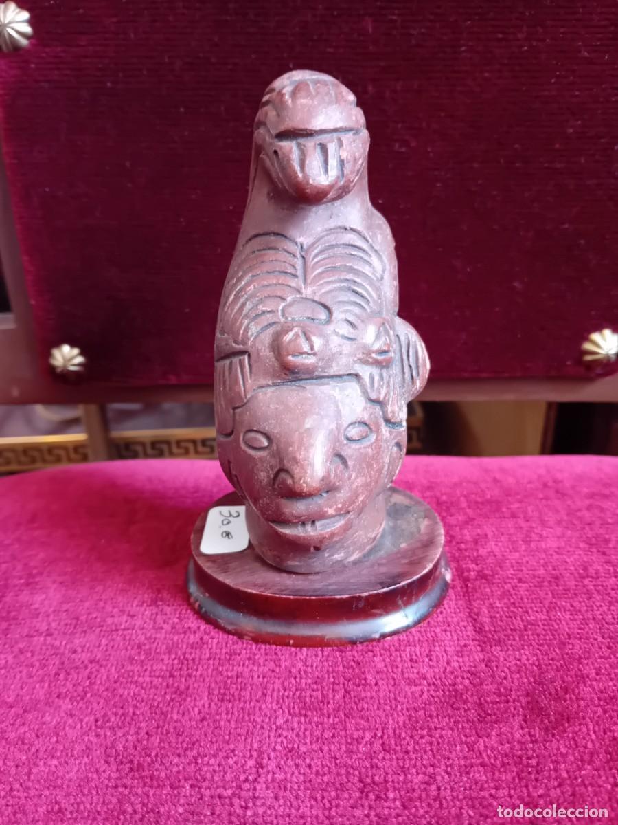 Vintage: FIGURA AZTECA DE TERRACOTA - Foto 5