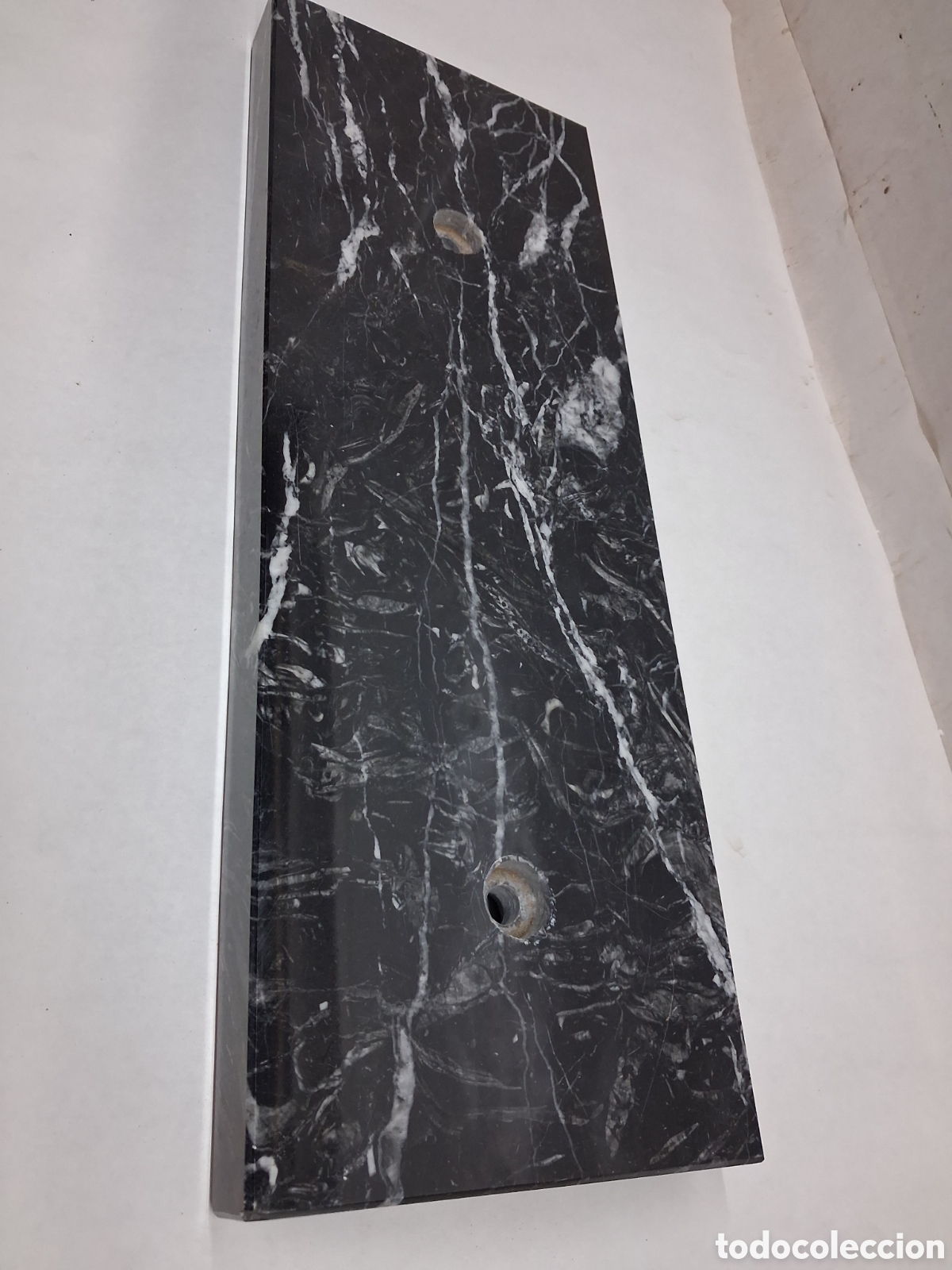 Vintage: Base o peana m&aacute;rmol negro - Foto 3