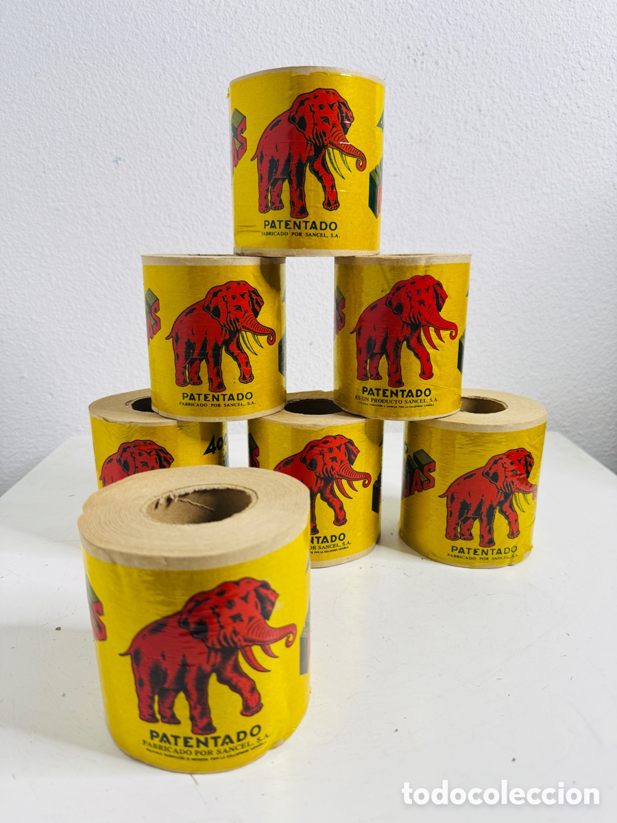 Vintage: Rollo de papel higi&eacute;nico El Elefante, 400 hojas, a&ntilde;os 60