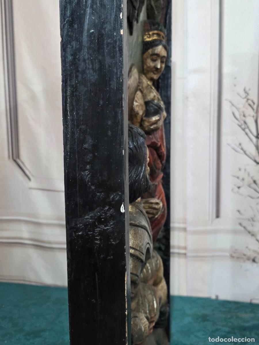 Vintage: Panel Relieve Tallado Policromado - Foto 6