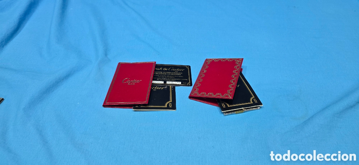 Vintage: DOS CARPETAS TARJETAS DE CERTIFICADO DE ORIGINALIDAD Y GARANTIA LES MUST DE CARTIER