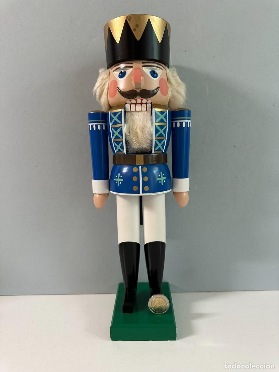 Vintage: Cascanueces artesan&iacute;a en madera Erzgebirge 36 cm