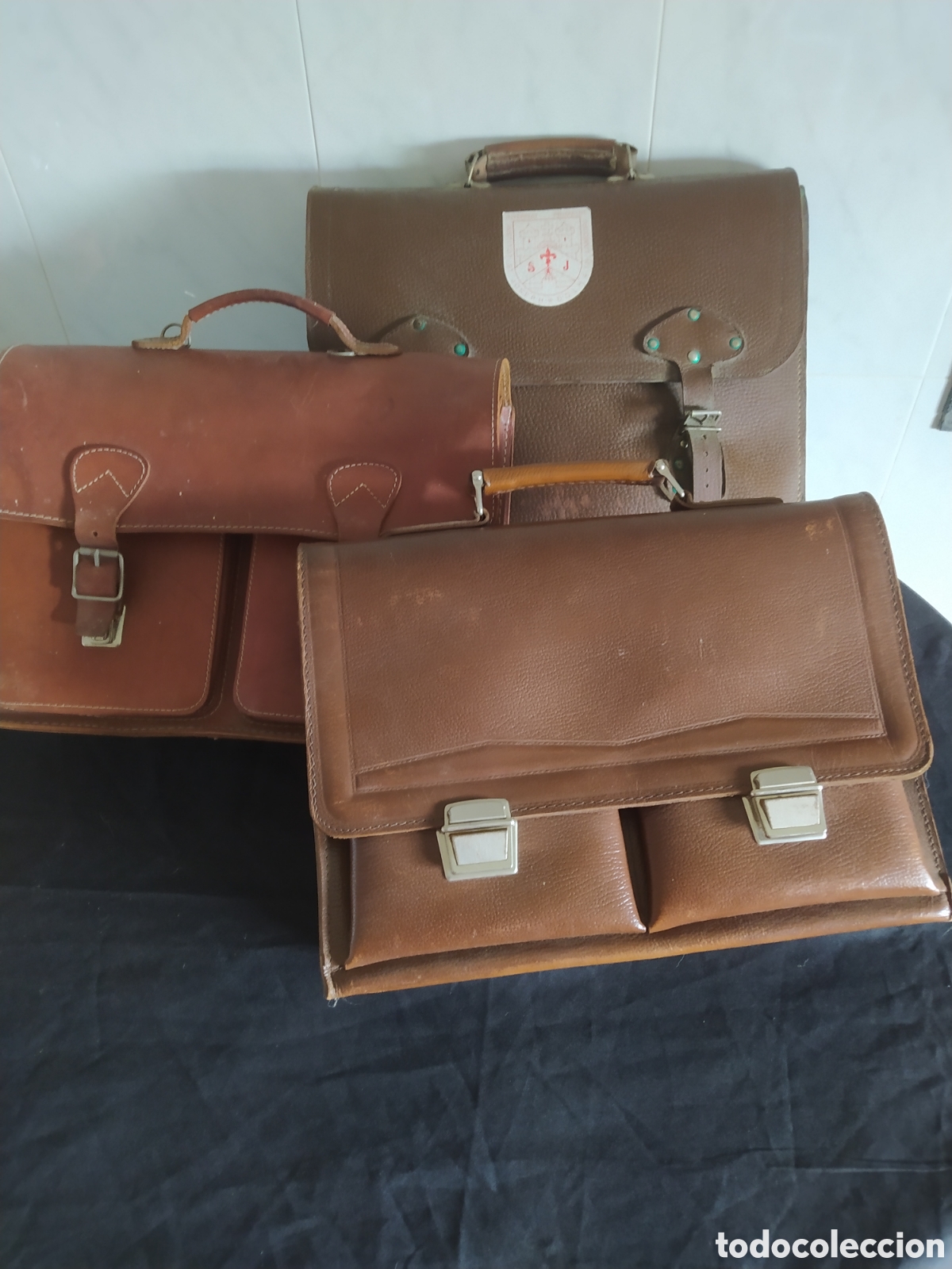 Vintage: Lote de maletas vintage piel