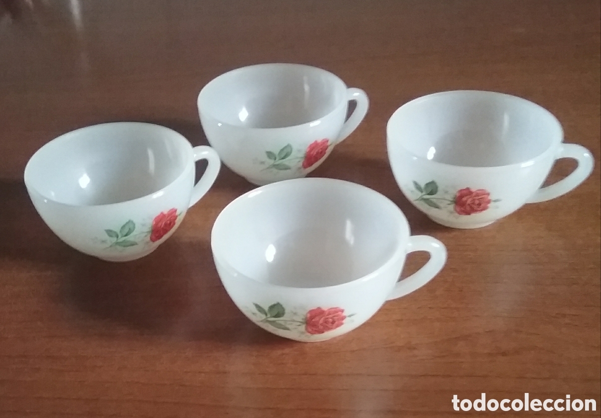 Vintage: 4 TACITAS CAF&Eacute;.ARCOPAL.VINTAGE A&Ntilde;OS 70