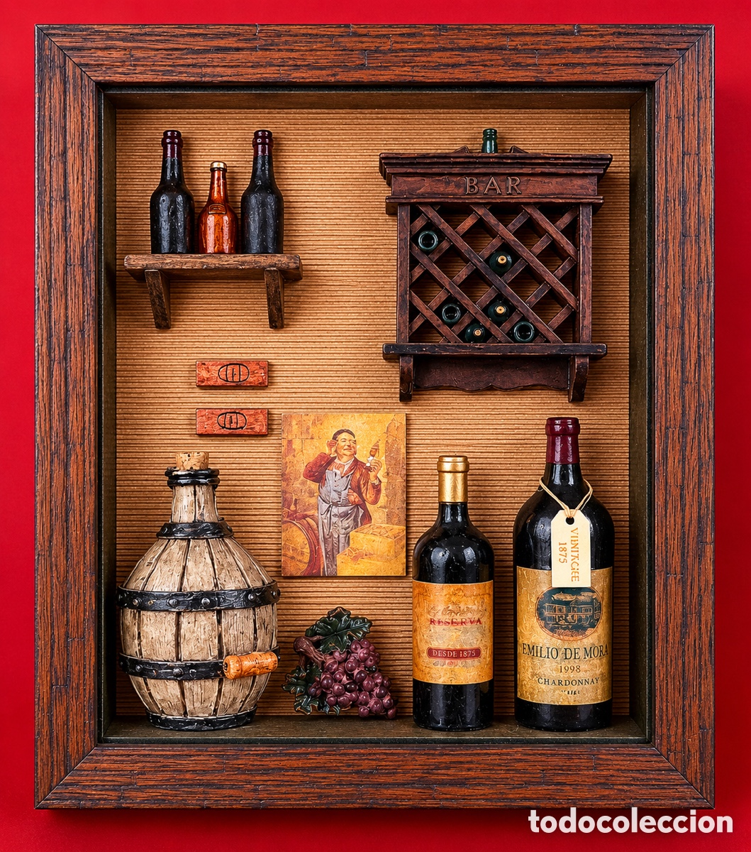Vintage: Cuadro 3D Bar Vintage Vino