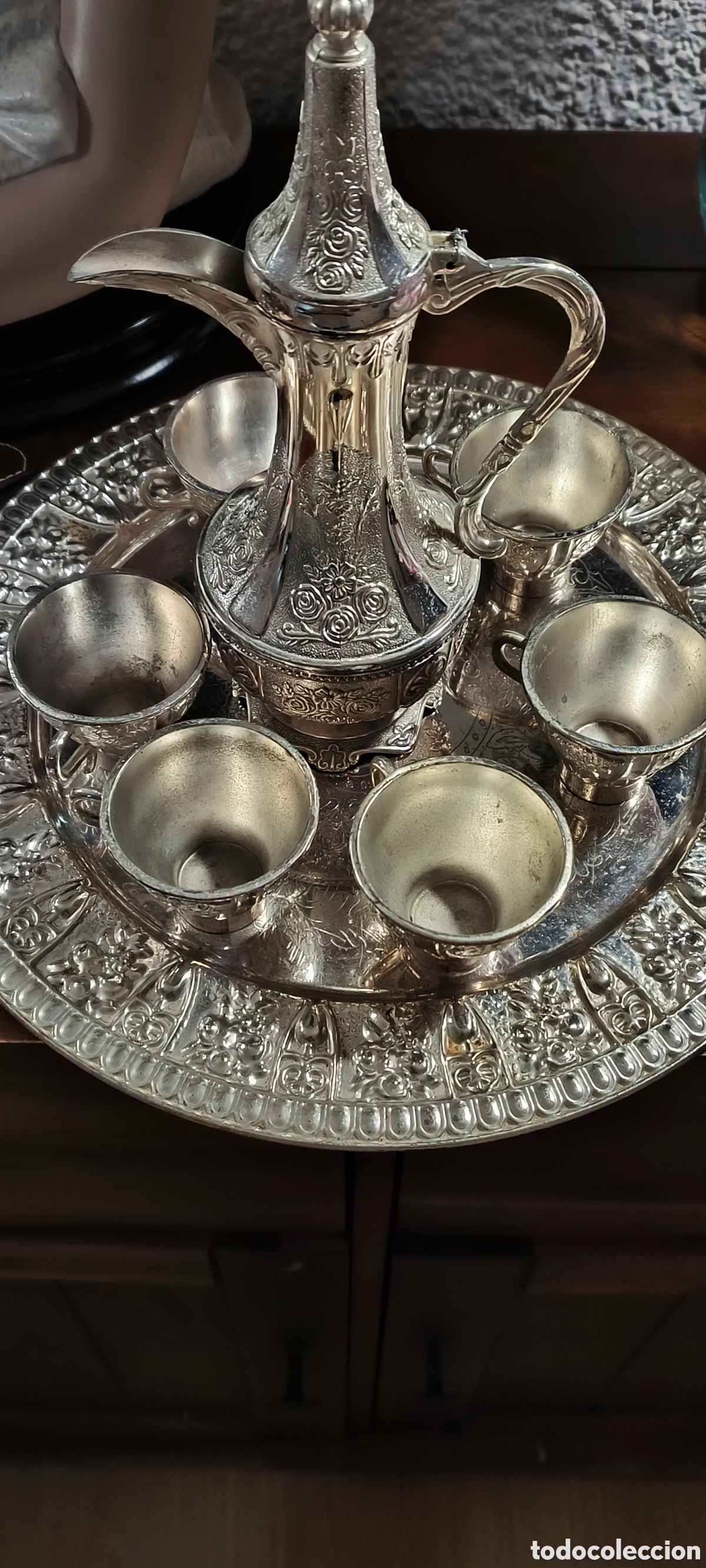 Vintage: Juego &aacute;rabe de t&eacute; plateado - Foto 2