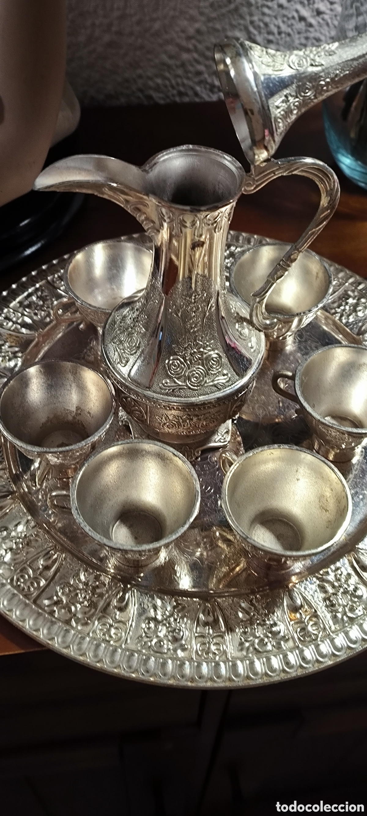 Vintage: Juego &aacute;rabe de t&eacute; plateado - Foto 3