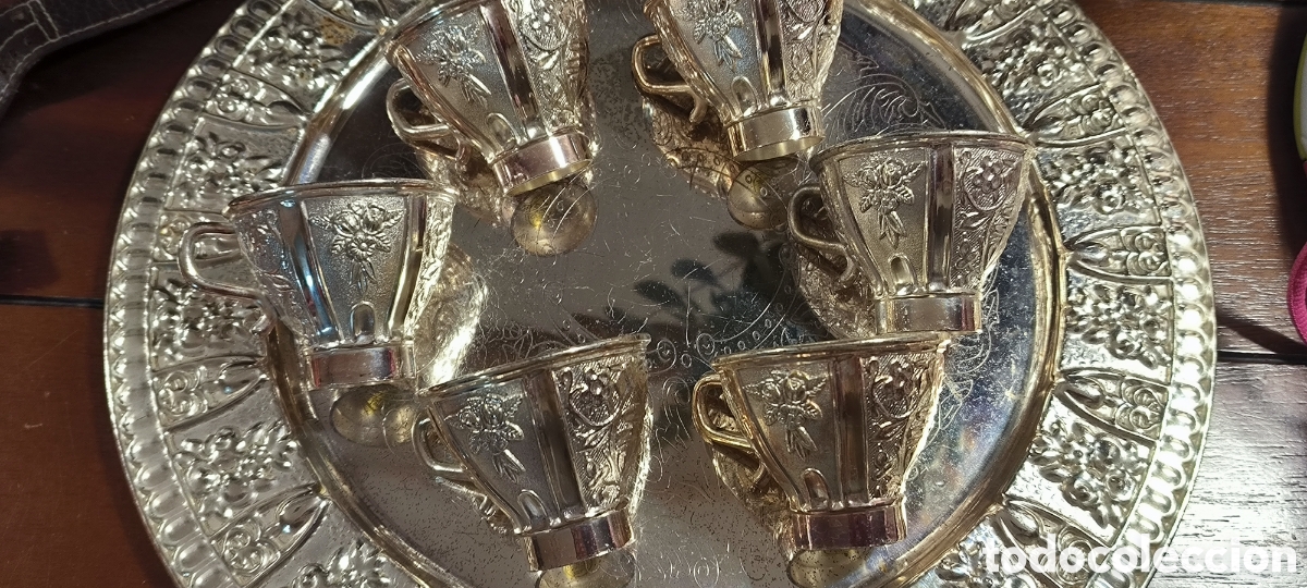 Vintage: Juego &aacute;rabe de t&eacute; plateado - Foto 4