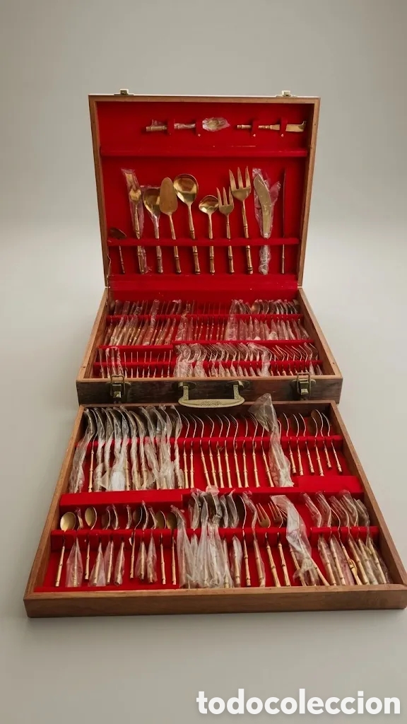 Vintage: Cuberteria tailand&eacute;sa 144 piezas