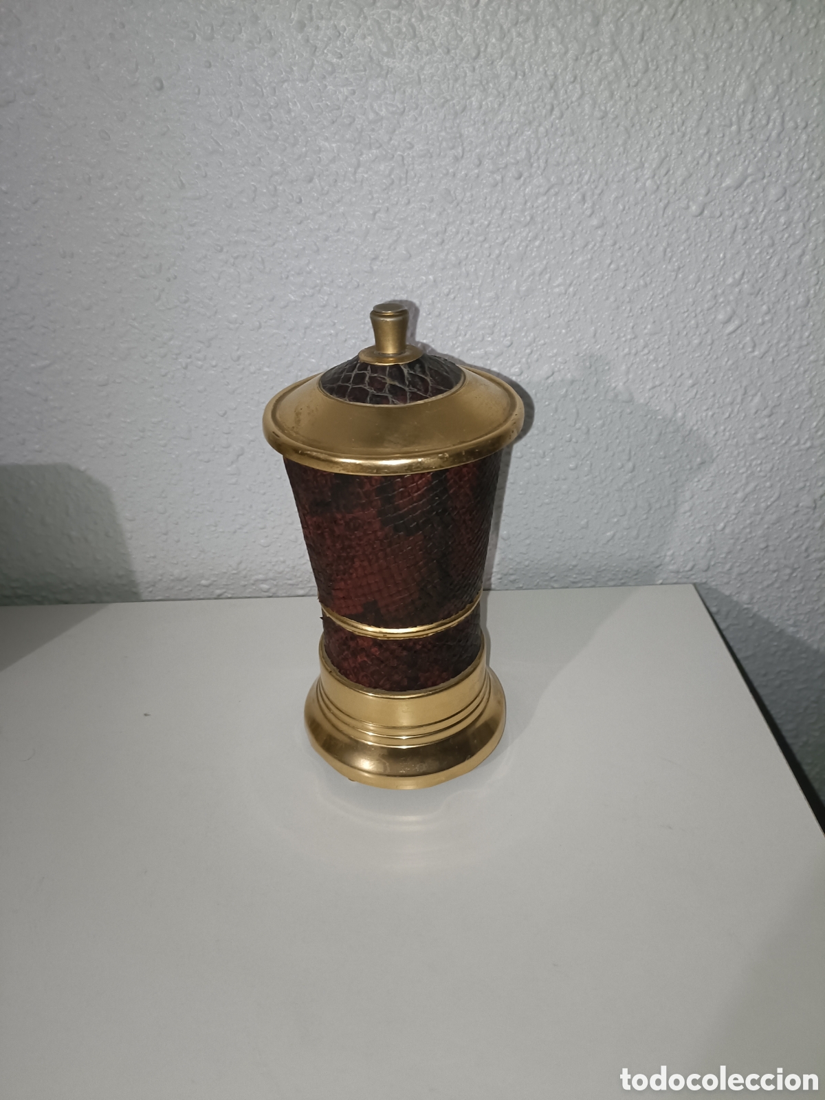 Vintage: Cigarrera Vintage laton para tabaco