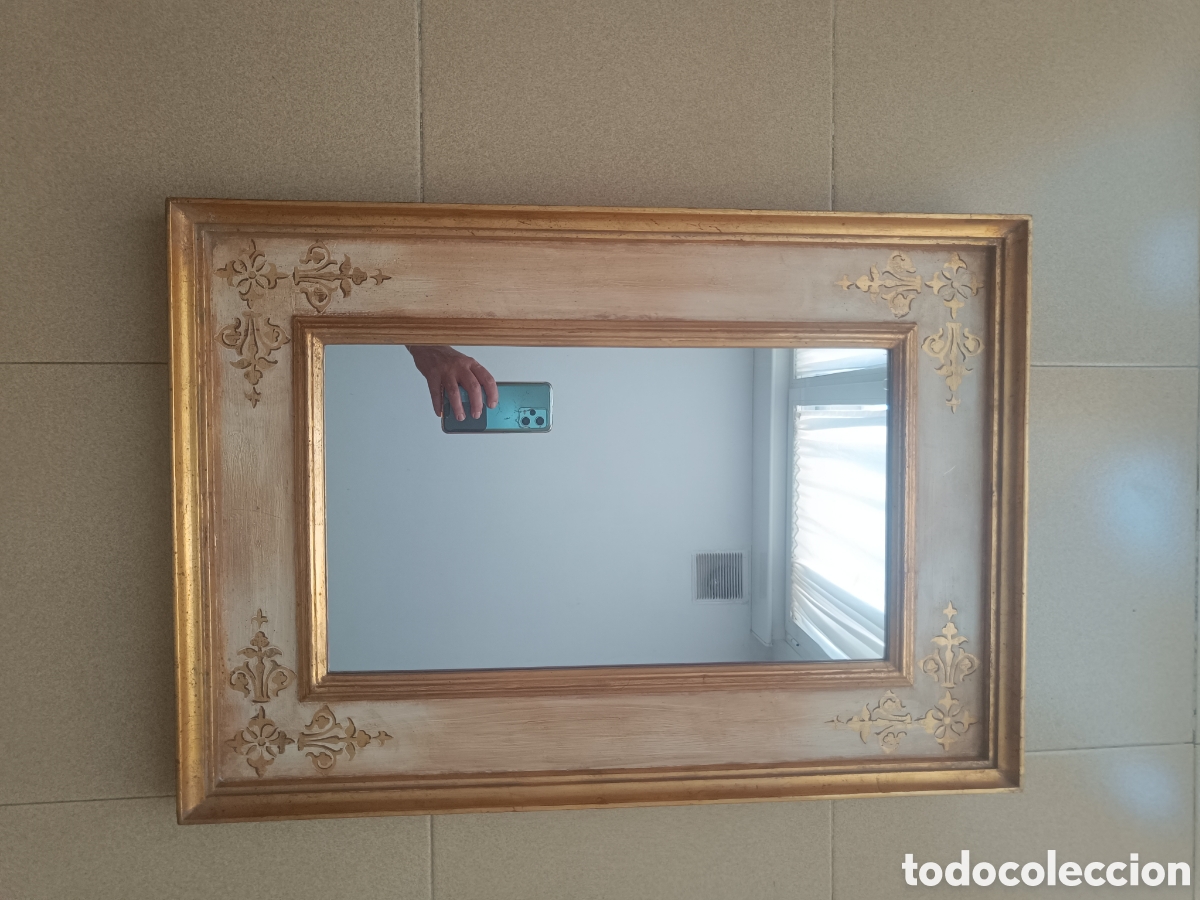 Vintage: Espejo madera y dorado