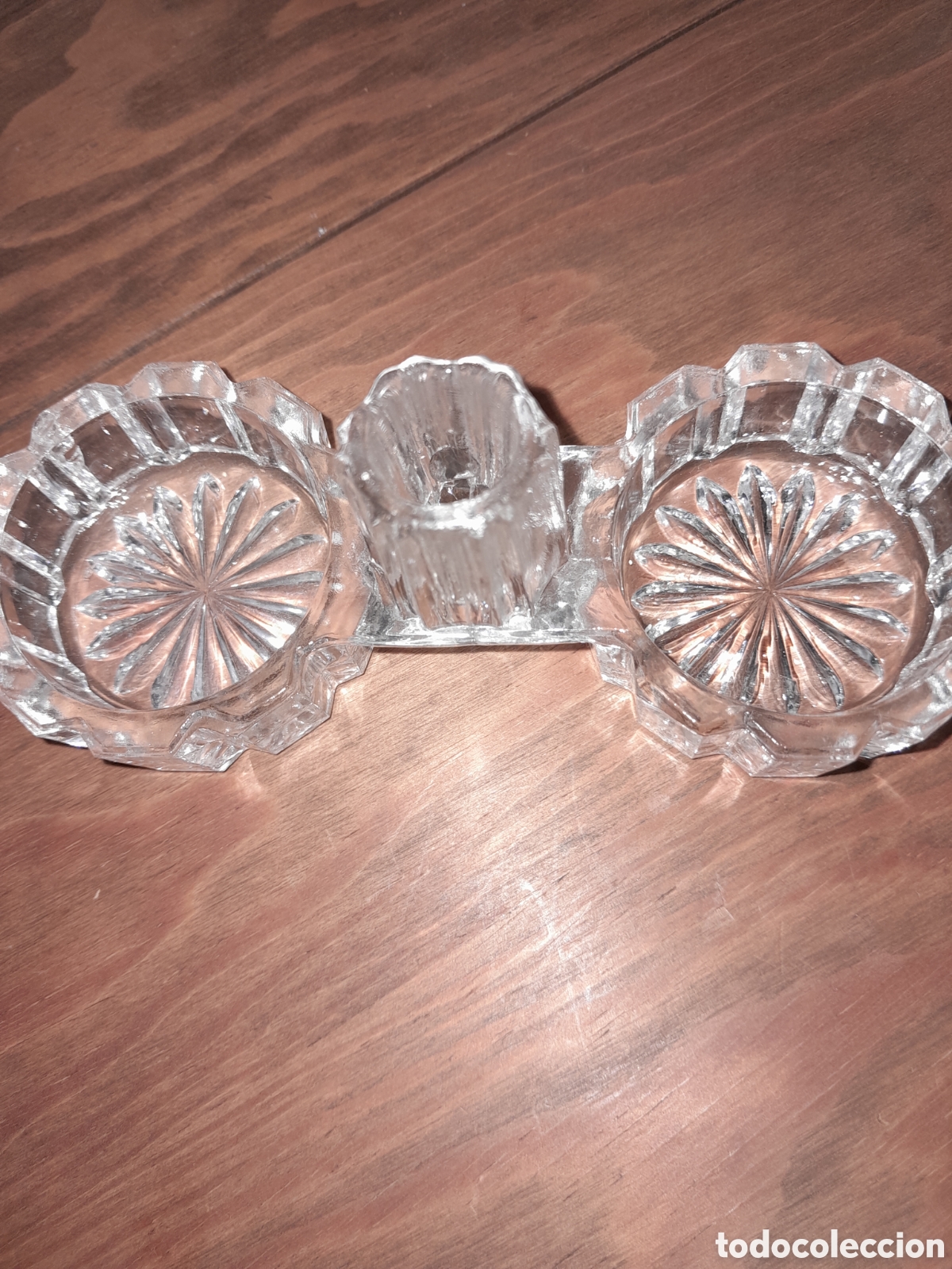 Vintage: Salero pimentero mondadientes de cristal