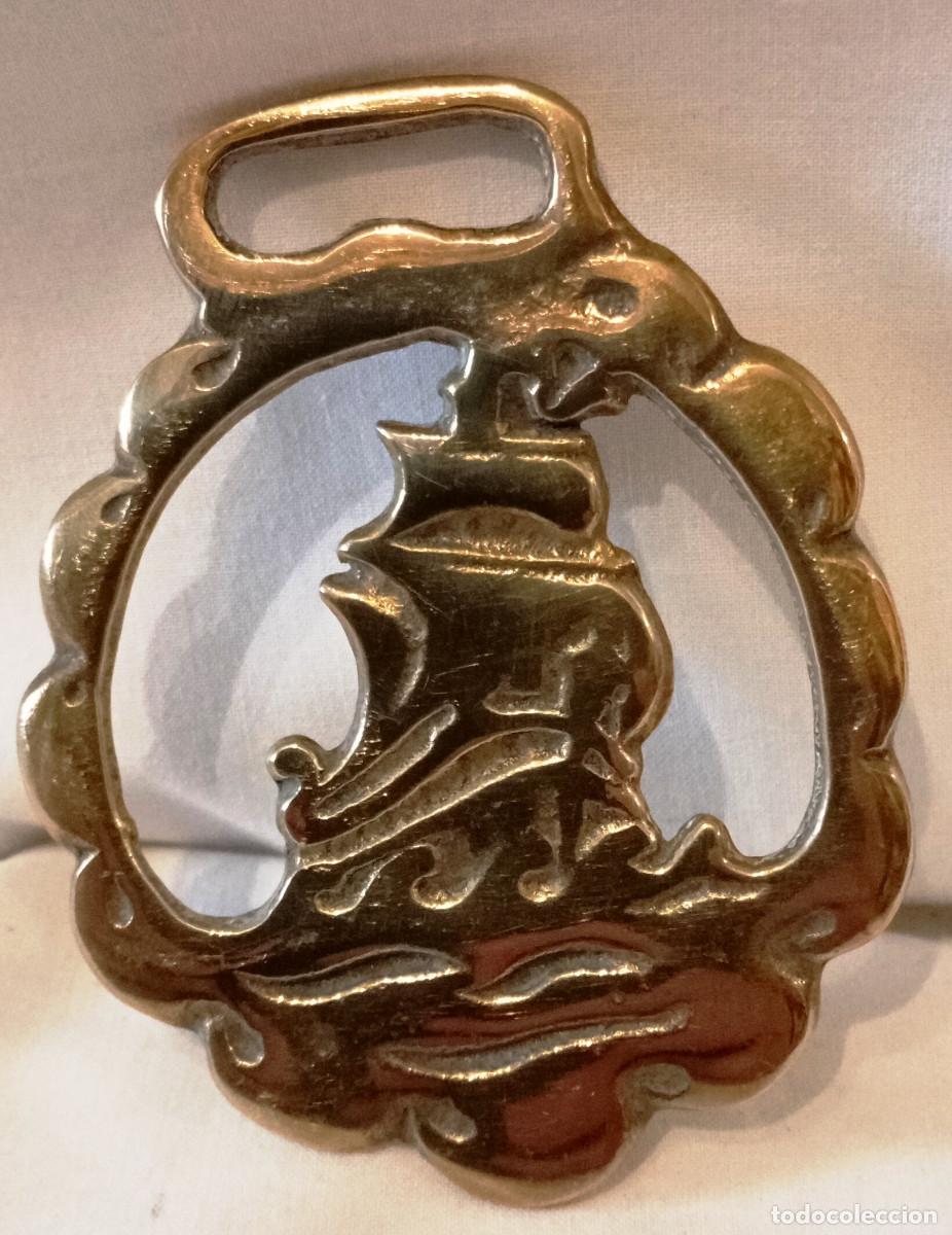 Vintage: Adorno vintage barco arn&eacute;s. Adorno tradicional para arneses de caballos (horse brass)