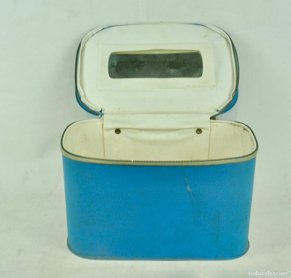 Vintage: Neceser azul con asa blanca - Foto 5